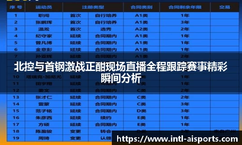 北控与首钢激战正酣现场直播全程跟踪赛事精彩瞬间分析